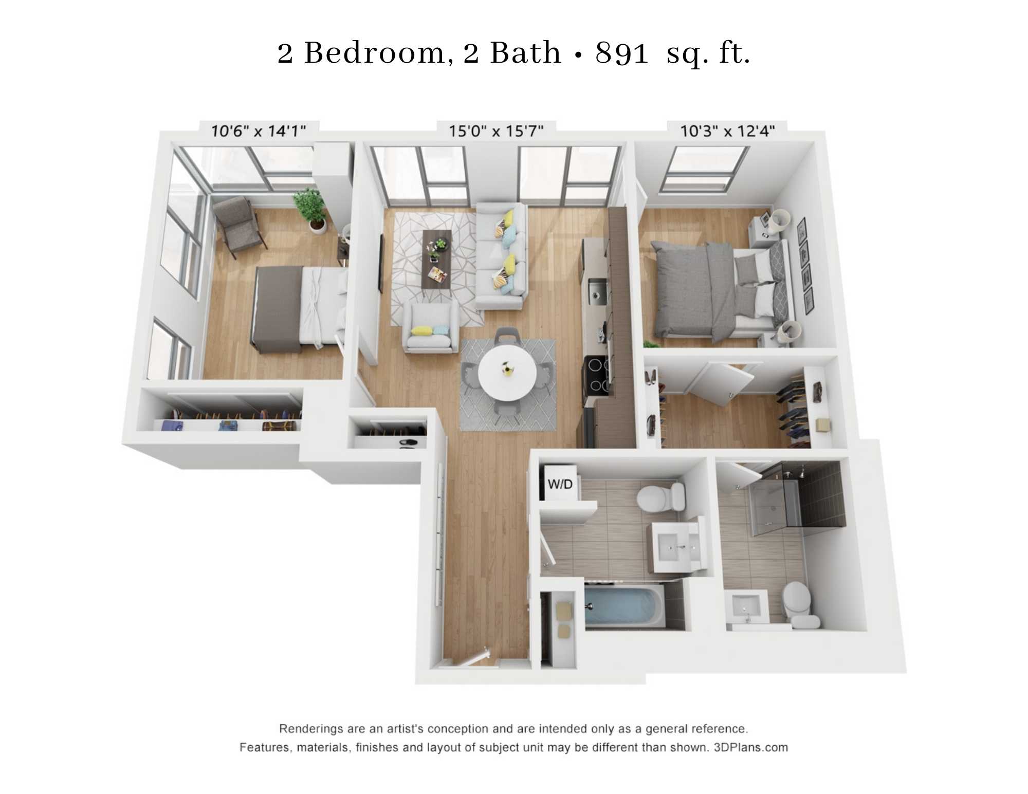 2 Bedroom - 2 Bathroom