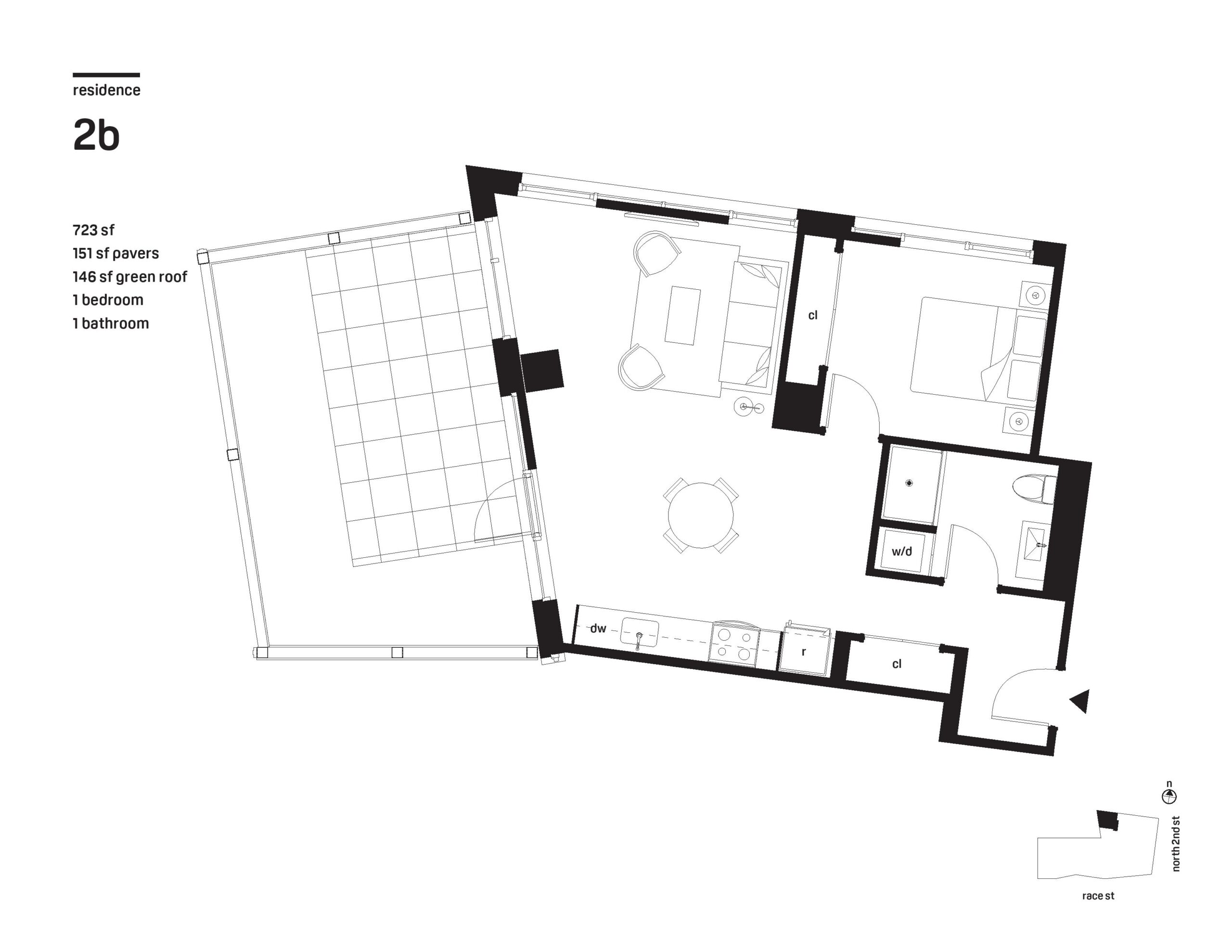 1 Bedroom - 1 Bathroom