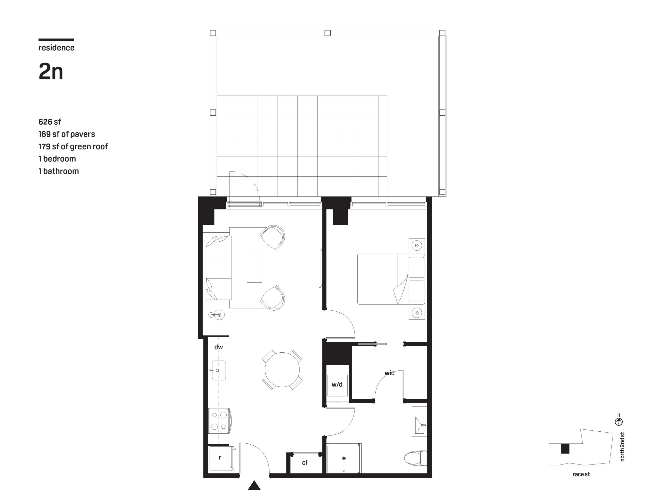 1 Bedroom - 1 Bathroom