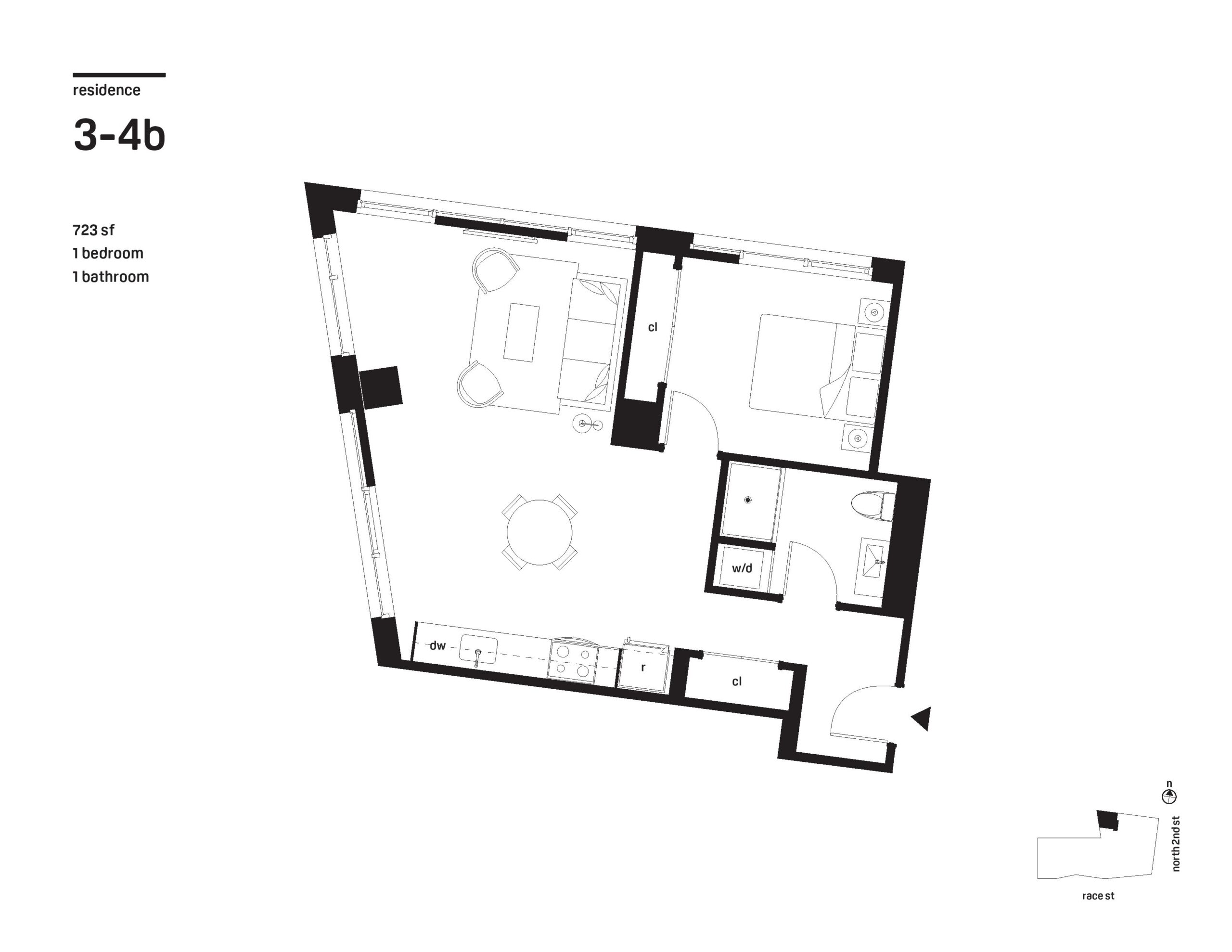 1 Bedroom - 1 Bathroom