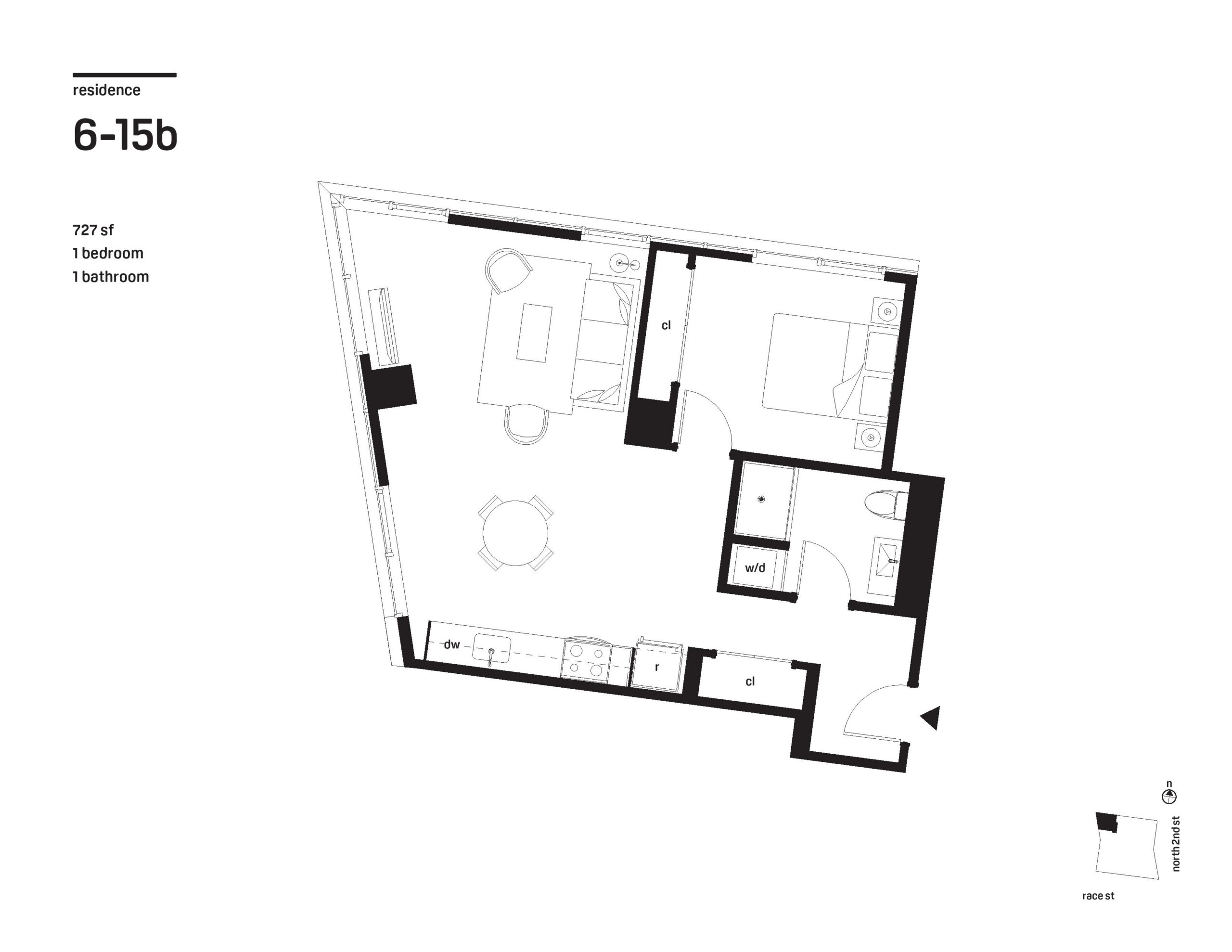 1 Bedroom - 1 Bathroom