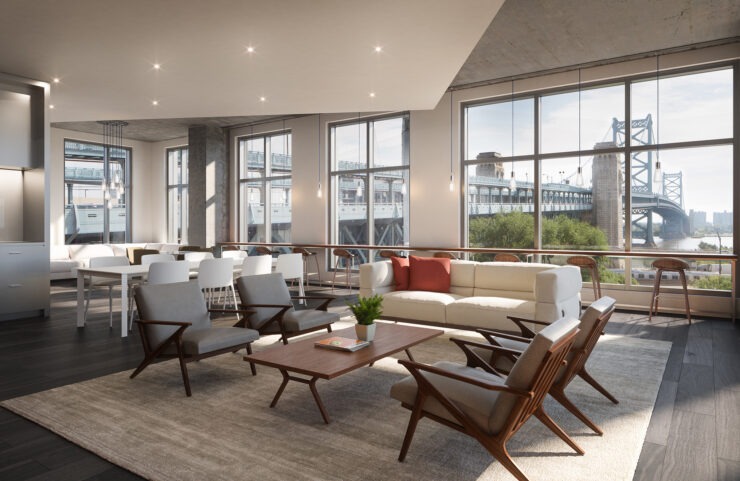 co-working area for residents