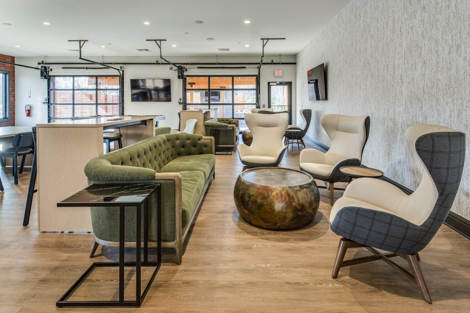  Great Room With a A Variety Of Plush Seating