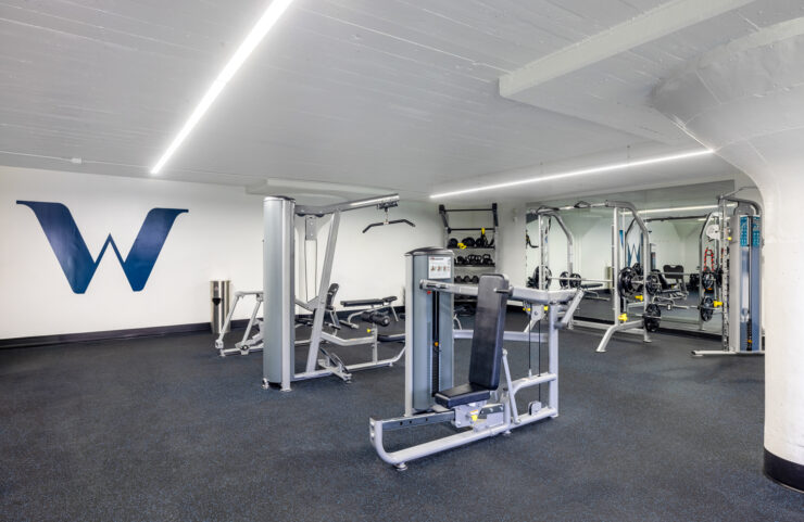 Fitness Center with weight machines