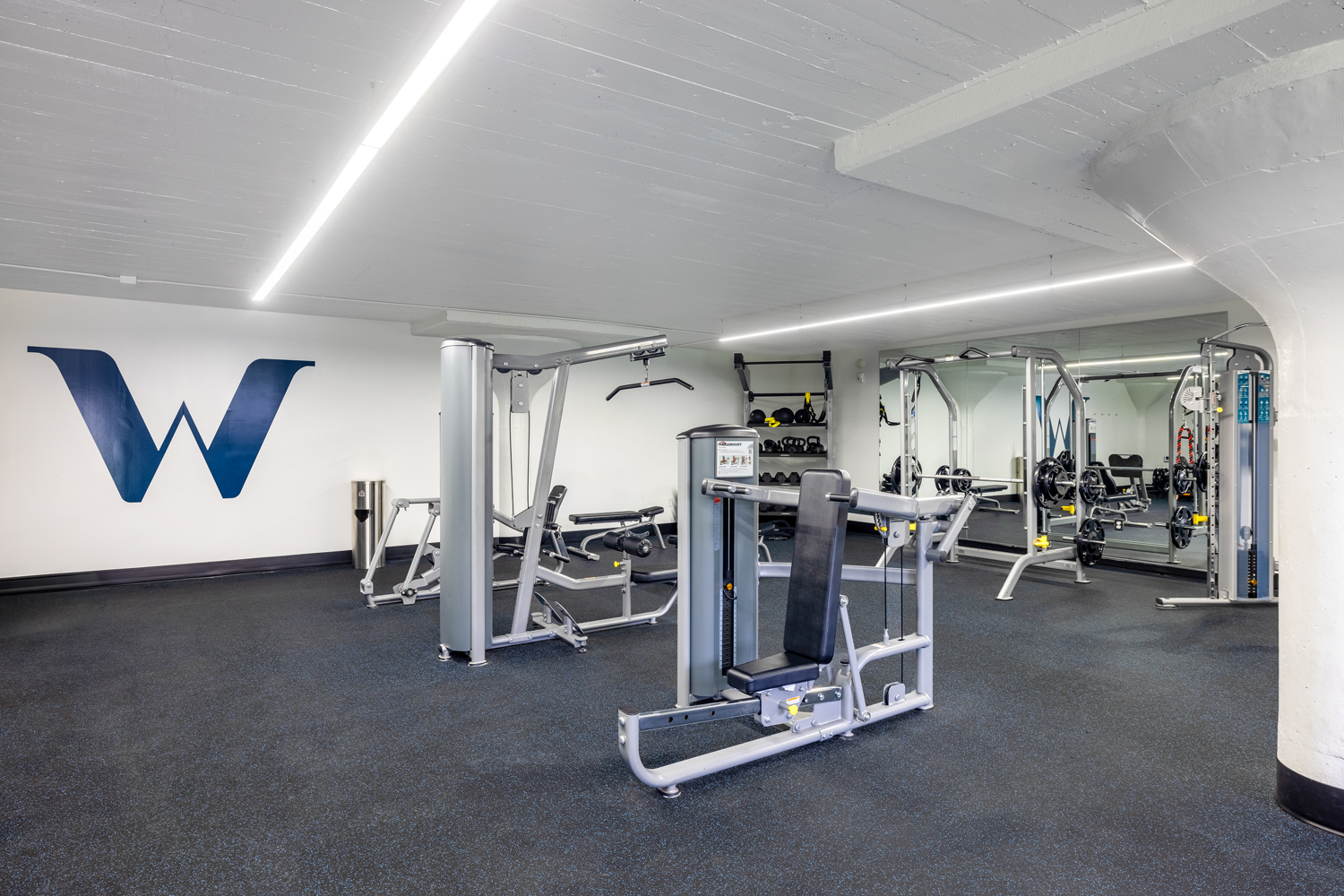 Fitness Center with weight machines