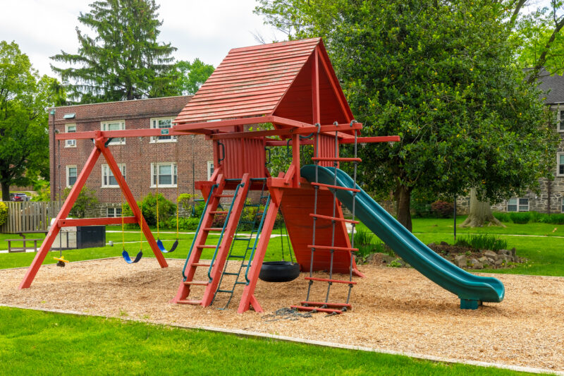 Tot Lot with Playground Equipment