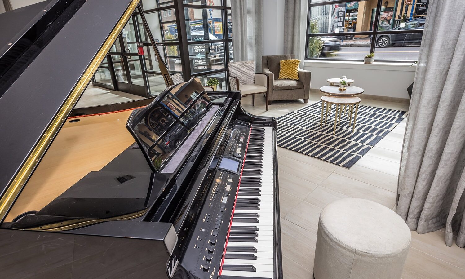 Resident lounge with piano