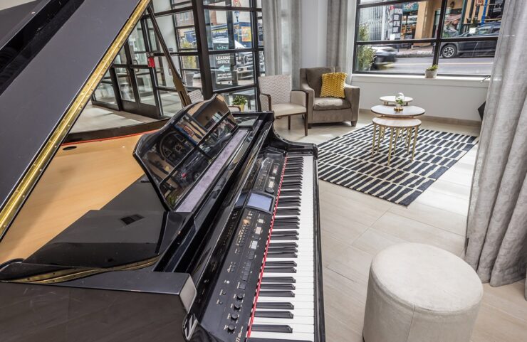 Resident lounge with piano