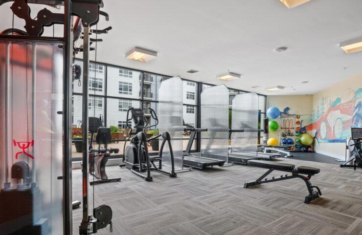 Expansive fitness center