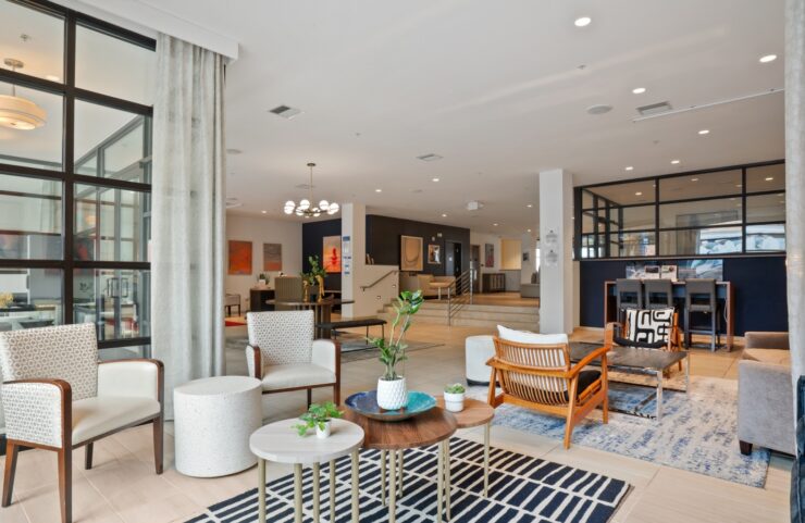 Sophisticated resident lounge