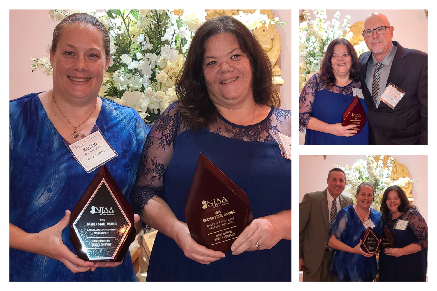 Scully Company award winners smiling and posing with their awards