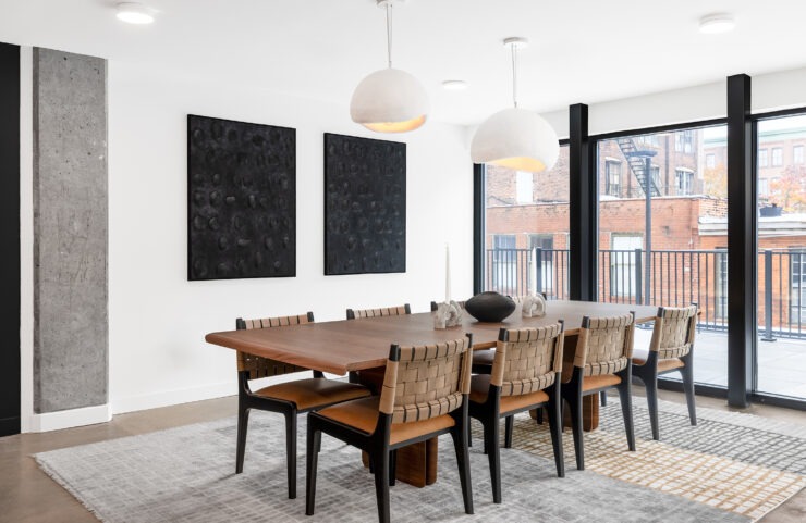 dining table looking over outdoor terrace