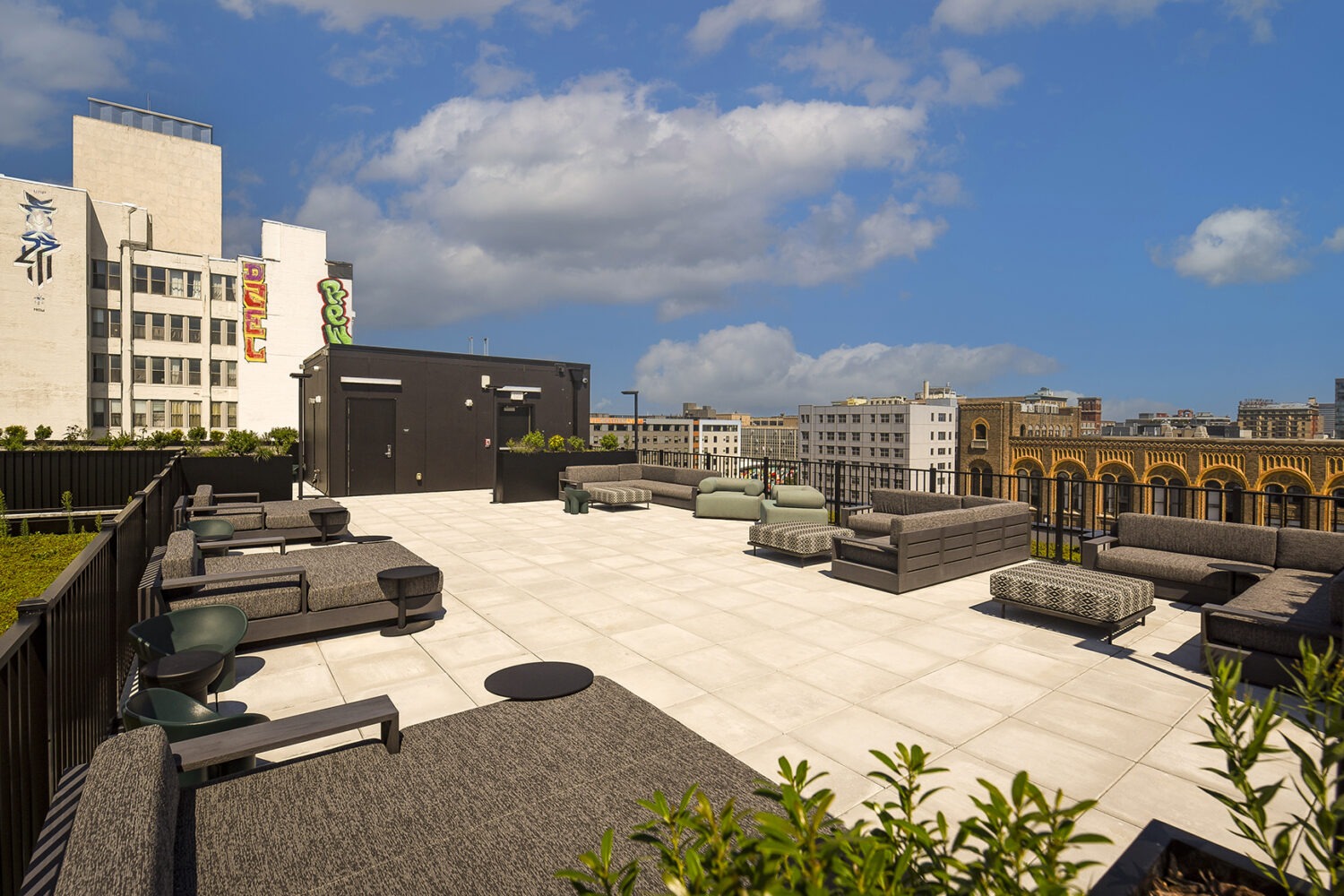 Resident outdoor rooftop lounge