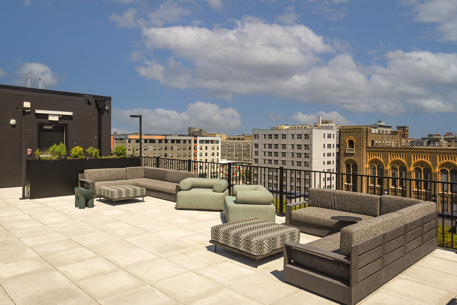 Apartment rooftop deck in Philadelphia