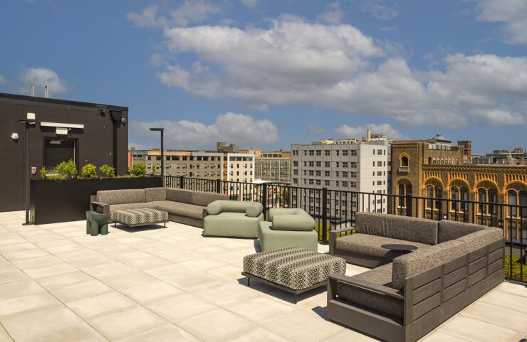 Apartment rooftop deck in Philadelphia
