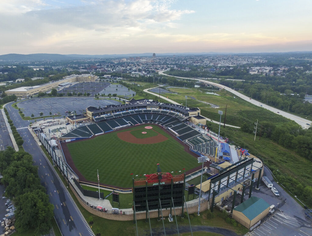 Coca-Cola Park baseball field and arena in Allentown, PA