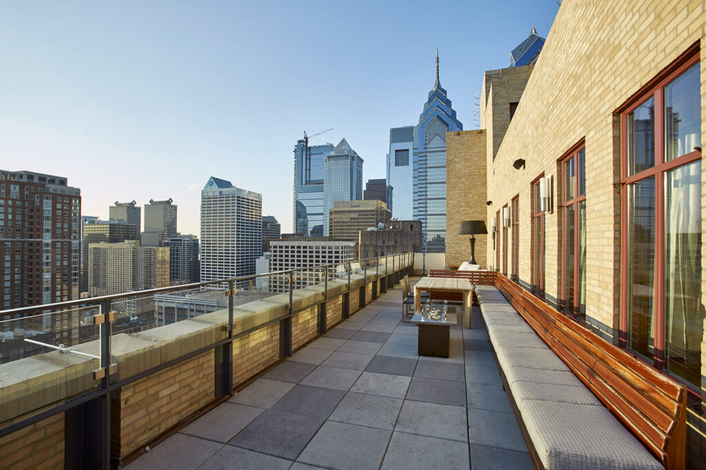 Sky Deck view of the Center City Philadelphia skyline