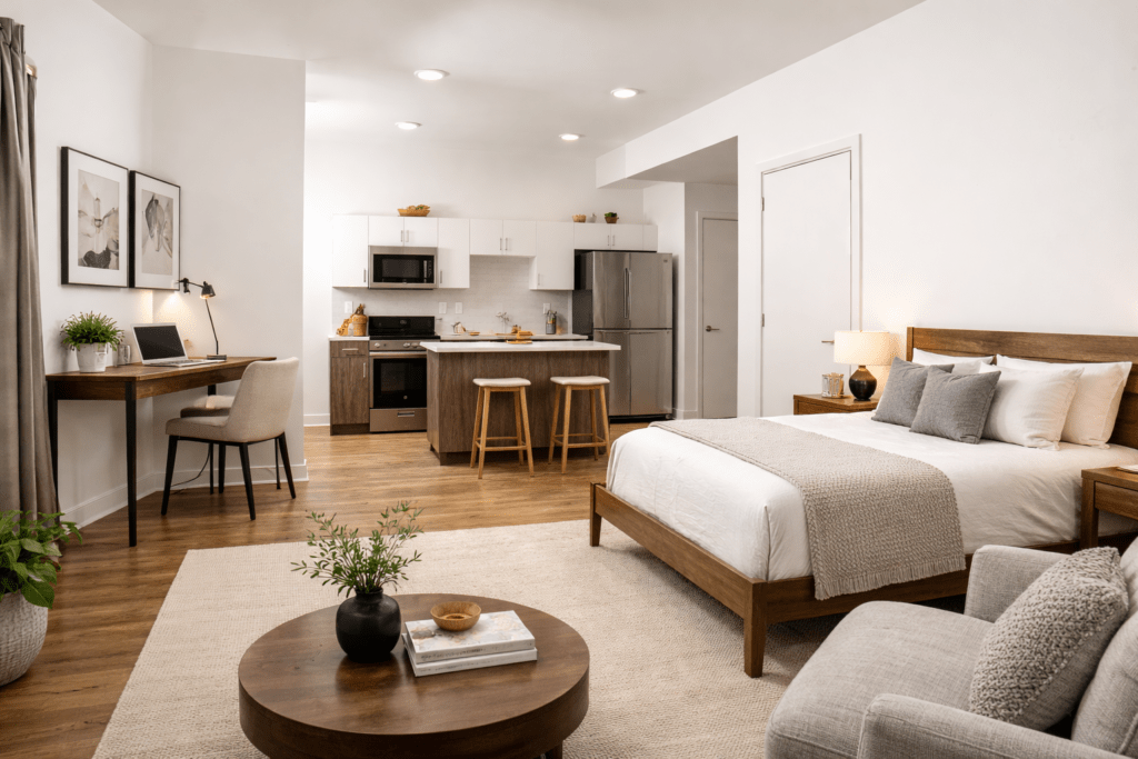 Apartment studio at The Witherspoon in Philadelphia