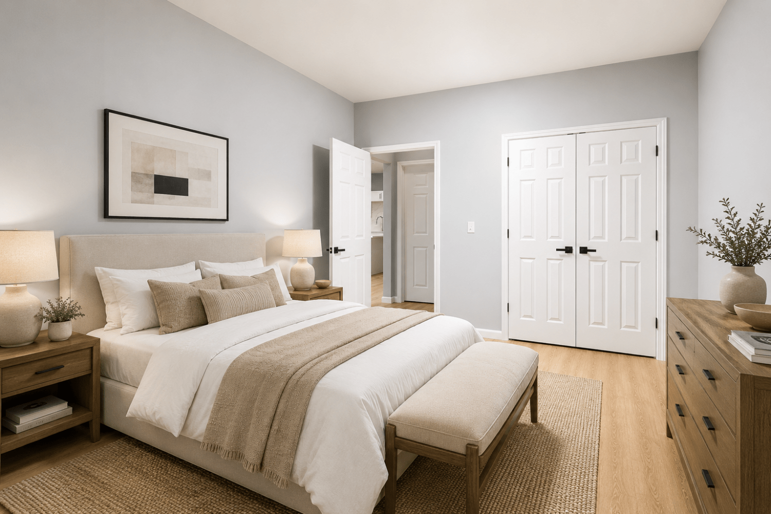 Bedroom in two-bedroom apartment