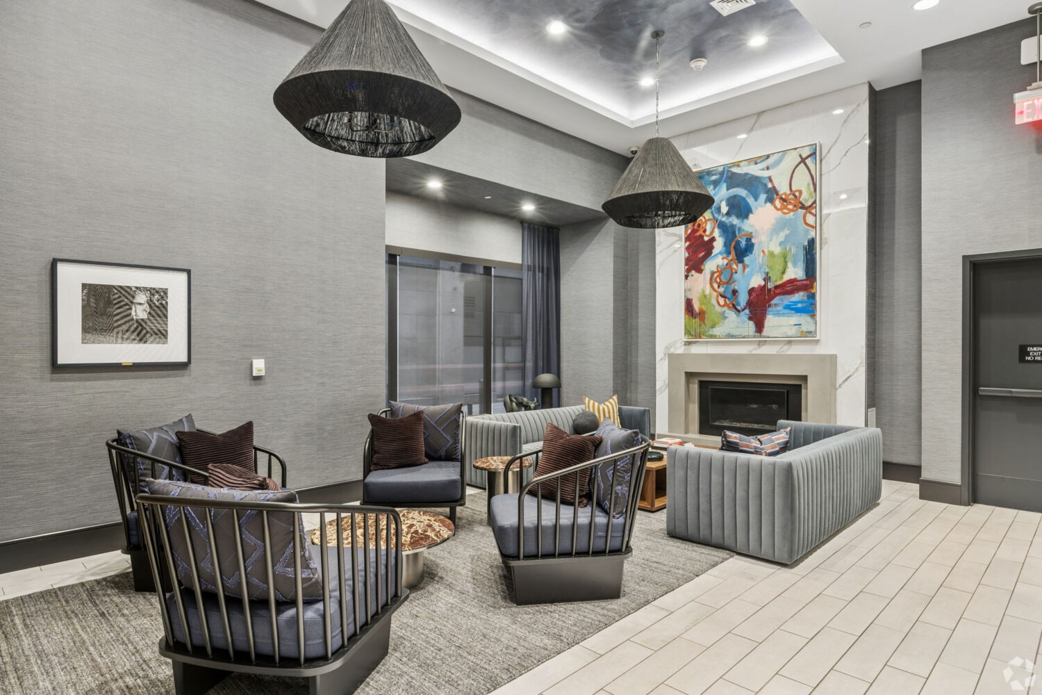 Lobby at The Witherspoon apartments near me in center city east