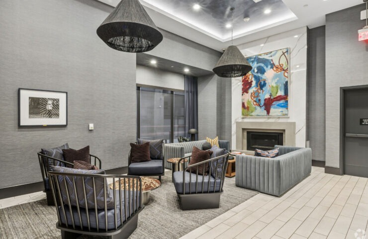 Lobby at The Witherspoon apartments near me in center city east