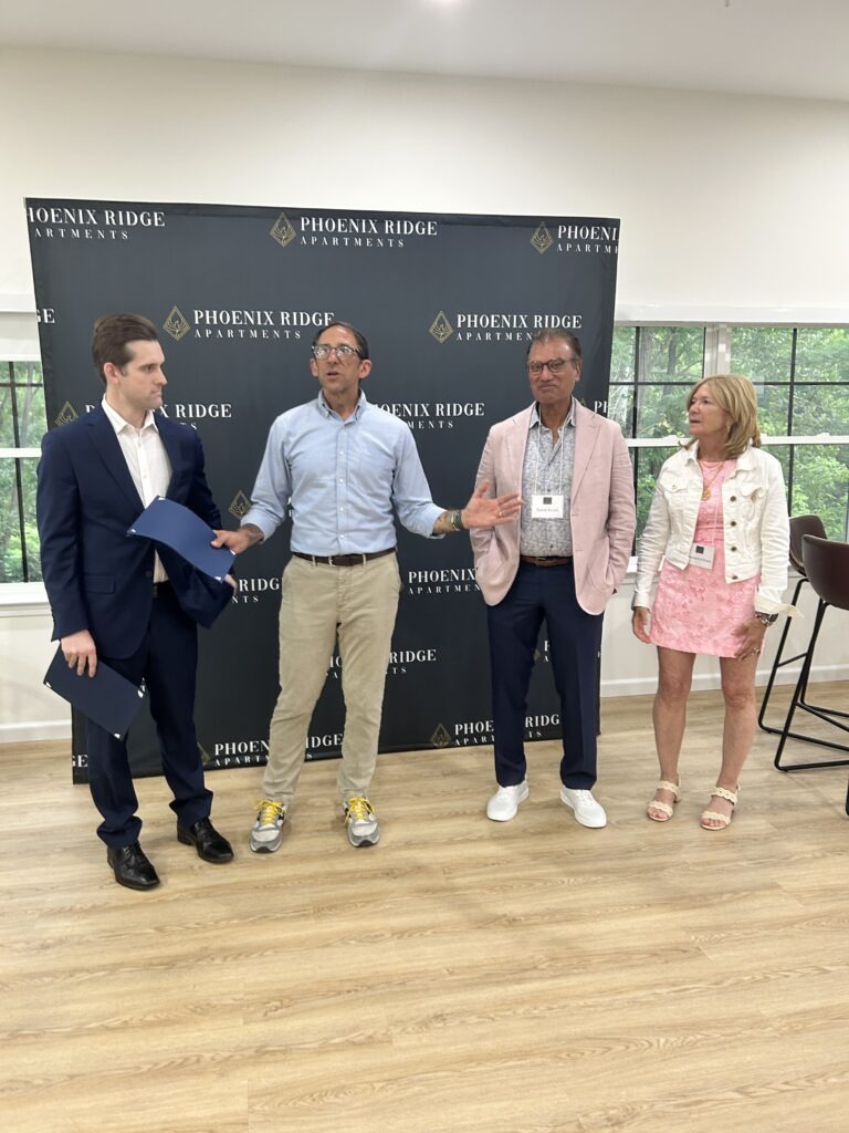 Speeches before the ribbon cutting