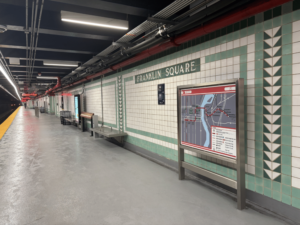 PATCO Franklin Square Station at platform level